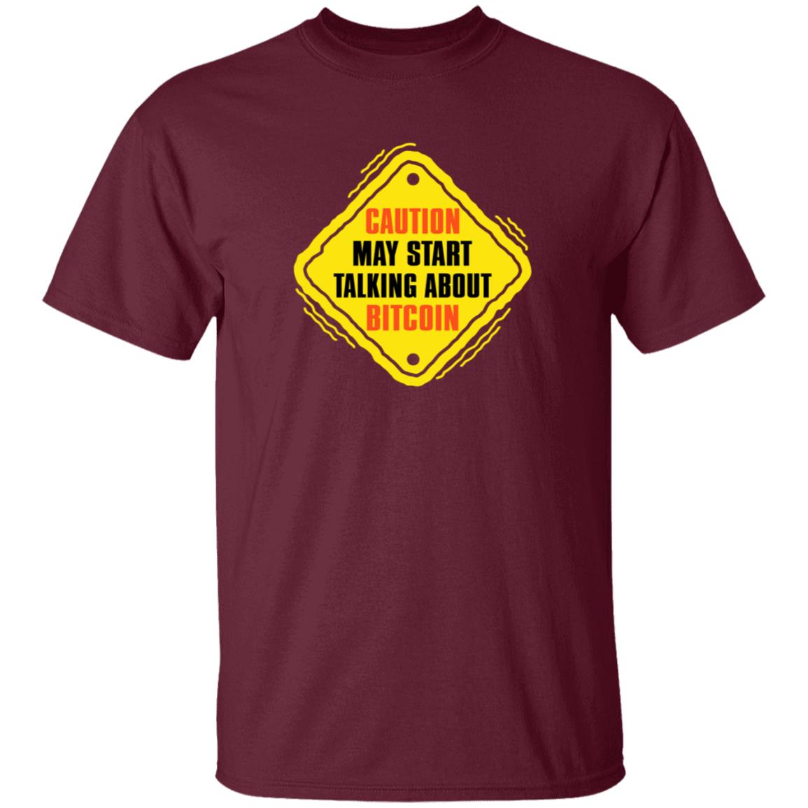 Caution May Start Talking About Bitcoin Shirt Neil Jacobs Caution May Start Talking About Bitcoin Shirt - Teechipus