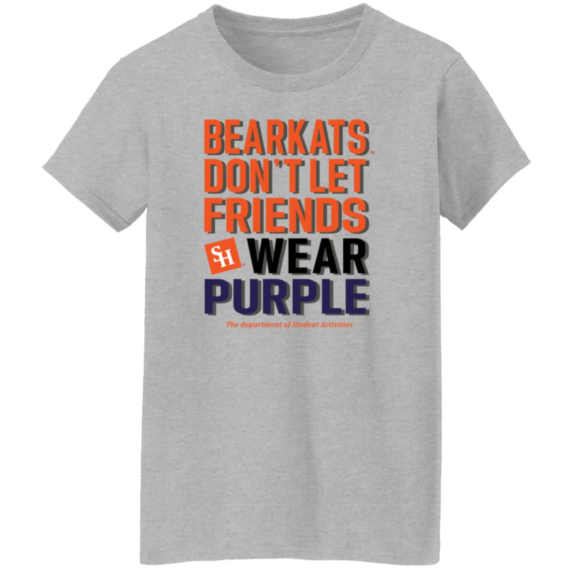 Bearkats Don't Let Friends Wear Purple Shirt Katfansdotcom Bearkats Don't Let Friends Wear Purple Shirt Hoodie Sweatshirt - Teechipus