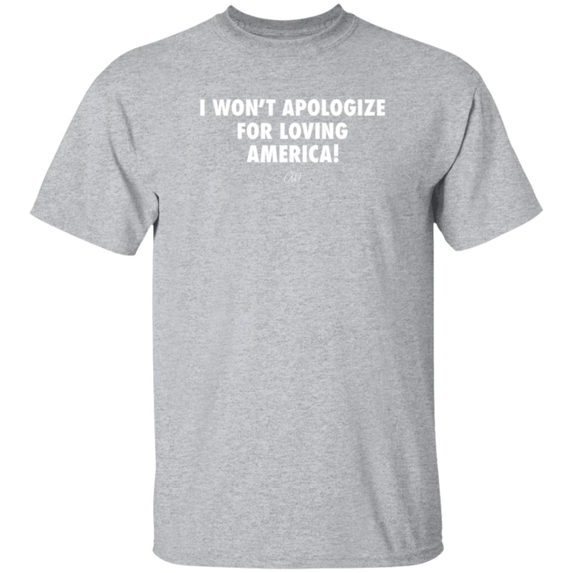 I Won't Apologize For Loving America Shirt Brittany Aldean Officialchristianwalker Merch - Teechipus