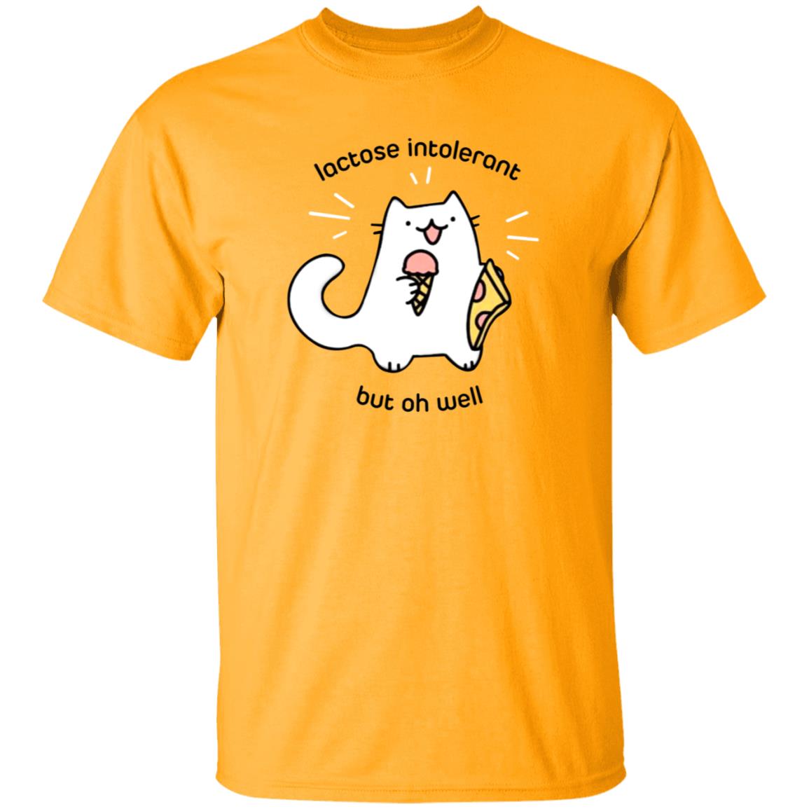 Lactose Intolerant Cat But Oh Well Shirt Ice Cream Pizza Cat Shirt - Teechipus