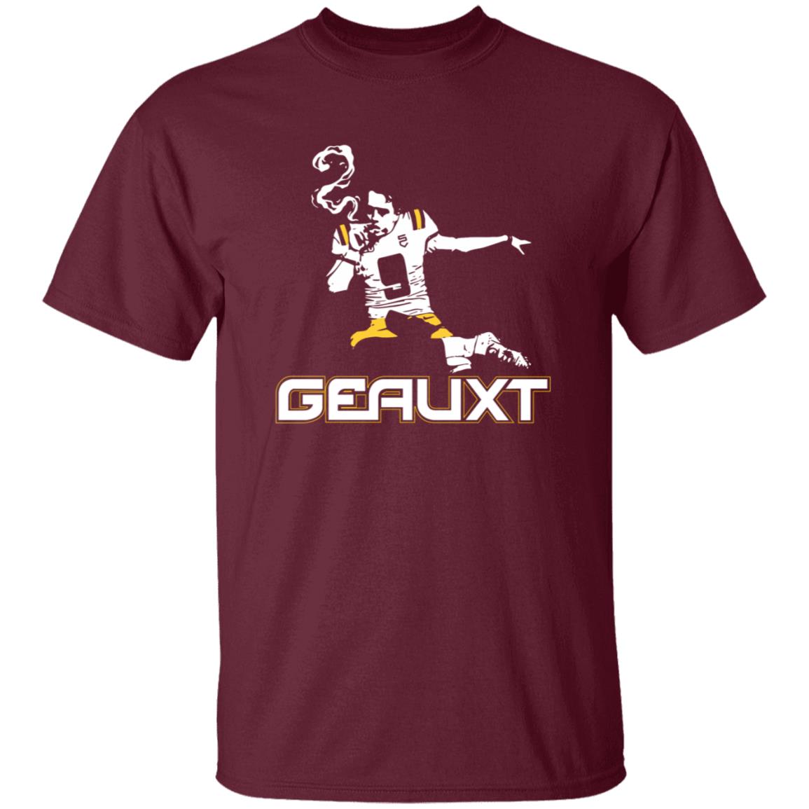 Joe Burrow Smoking Cigar Shirt Sports Crack Store The Geauxt Joe Burreaux Cigar Shirt - Teechipus