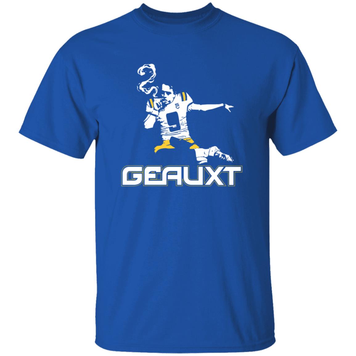 Joe Burrow Smoking Cigar Shirt Sports Crack Store The Geauxt Joe Burreaux Cigar Shirt - Teechipus