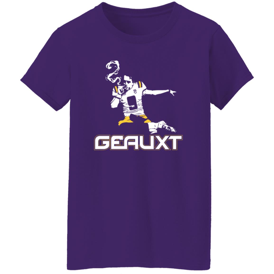 Joe Burrow Smoking Cigar Shirt Sports Crack Store The Geauxt Joe Burreaux Cigar Shirt - Teechipus