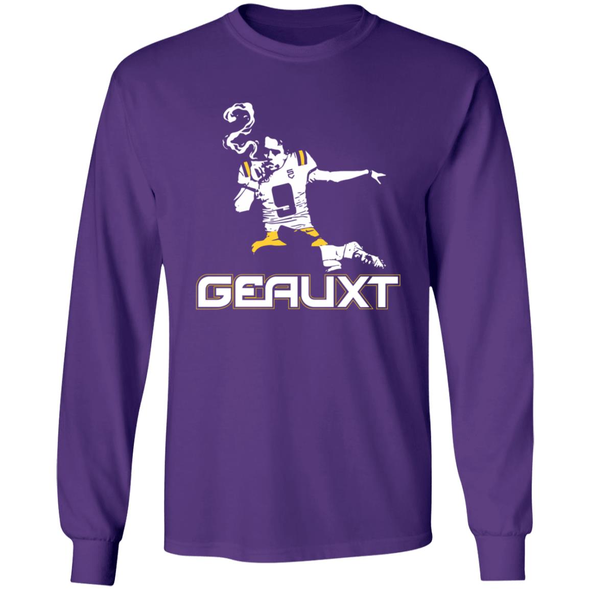 Joe Burrow Smoking Cigar Shirt Sports Crack Store The Geauxt Joe Burreaux Cigar Shirt - Teechipus