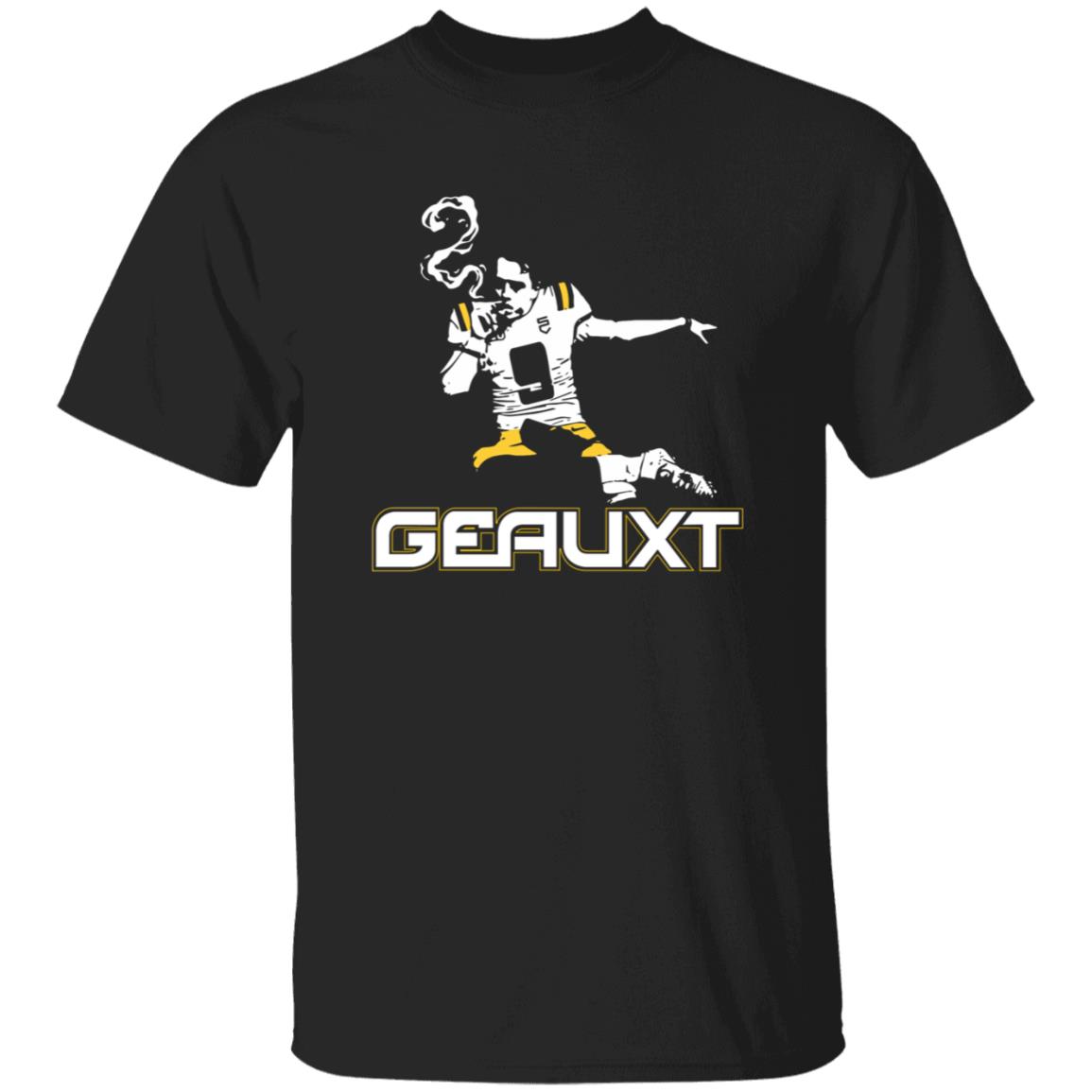 Joe Burrow Smoking Cigar Shirt Sports Crack Store The Geauxt Joe Burreaux Cigar Shirt - Teechipus
