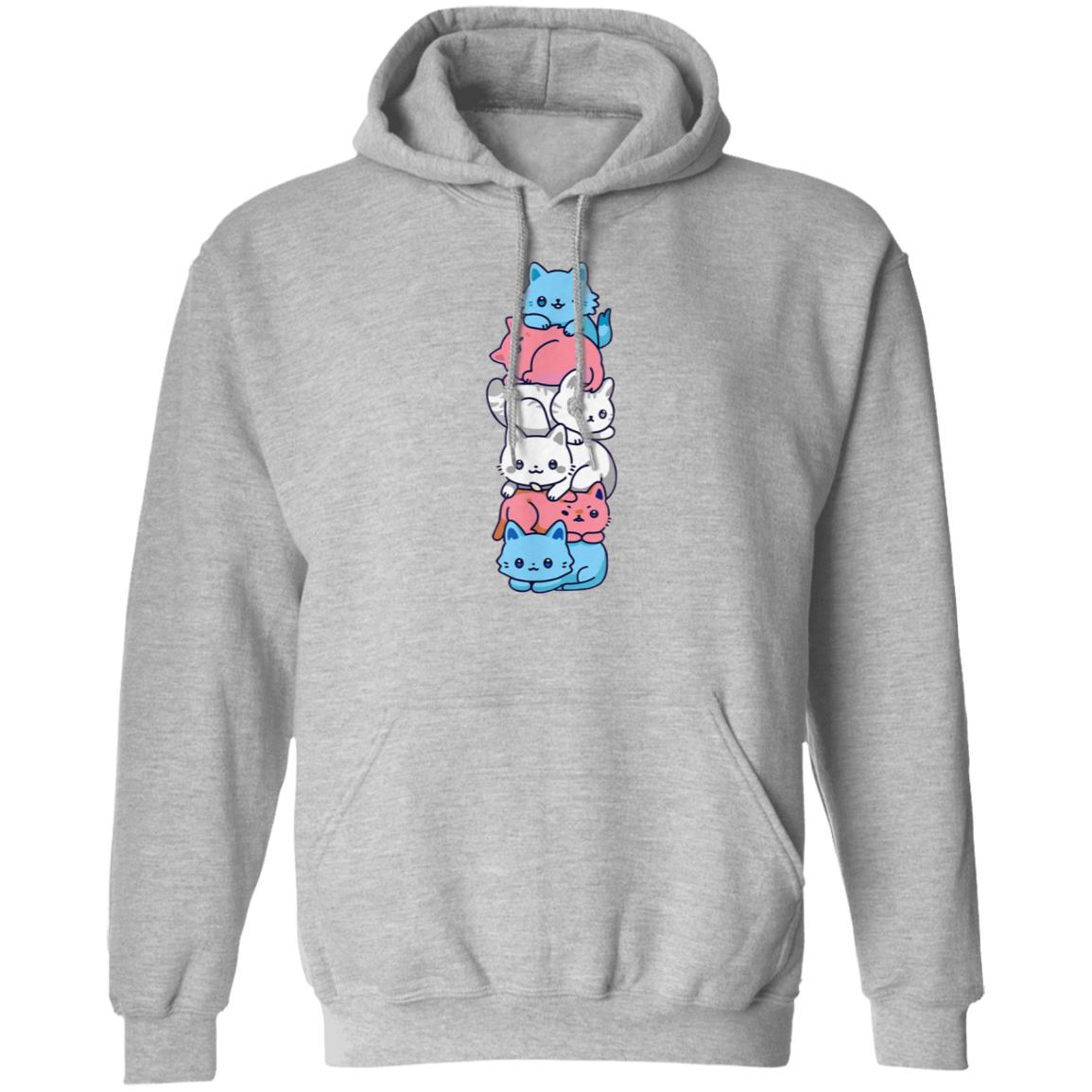 Transgender Pride Cat Lgbt Trans Flag Cute Cats Shirt Hoodie Sweatshirt - Teechipus