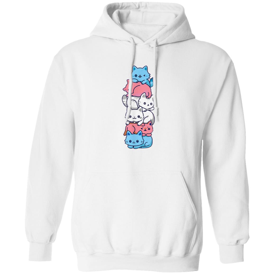 Transgender Pride Cat Lgbt Trans Flag Cute Cats Shirt Hoodie Sweatshirt - Teechipus