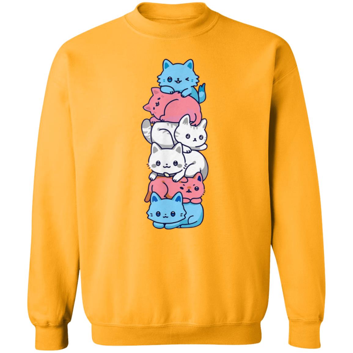 Transgender Pride Cat Lgbt Trans Flag Cute Cats Shirt Hoodie Sweatshirt - Teechipus