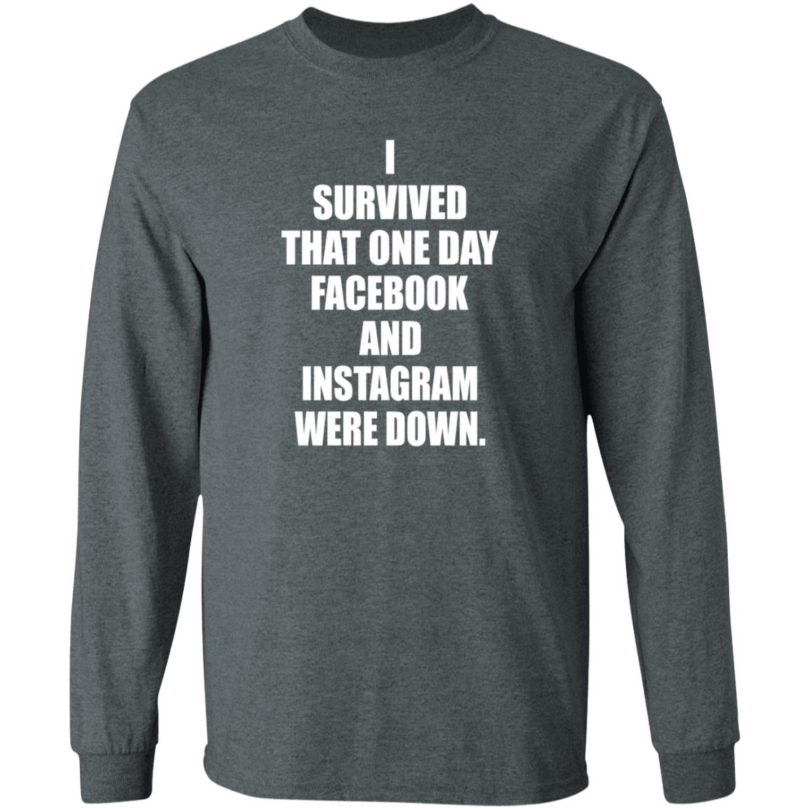 I Survived That One Day Facebook And Instagram Were Down Shirt Tim Young I Survived Shirt Hoodie Sweatshirt - Teechipus