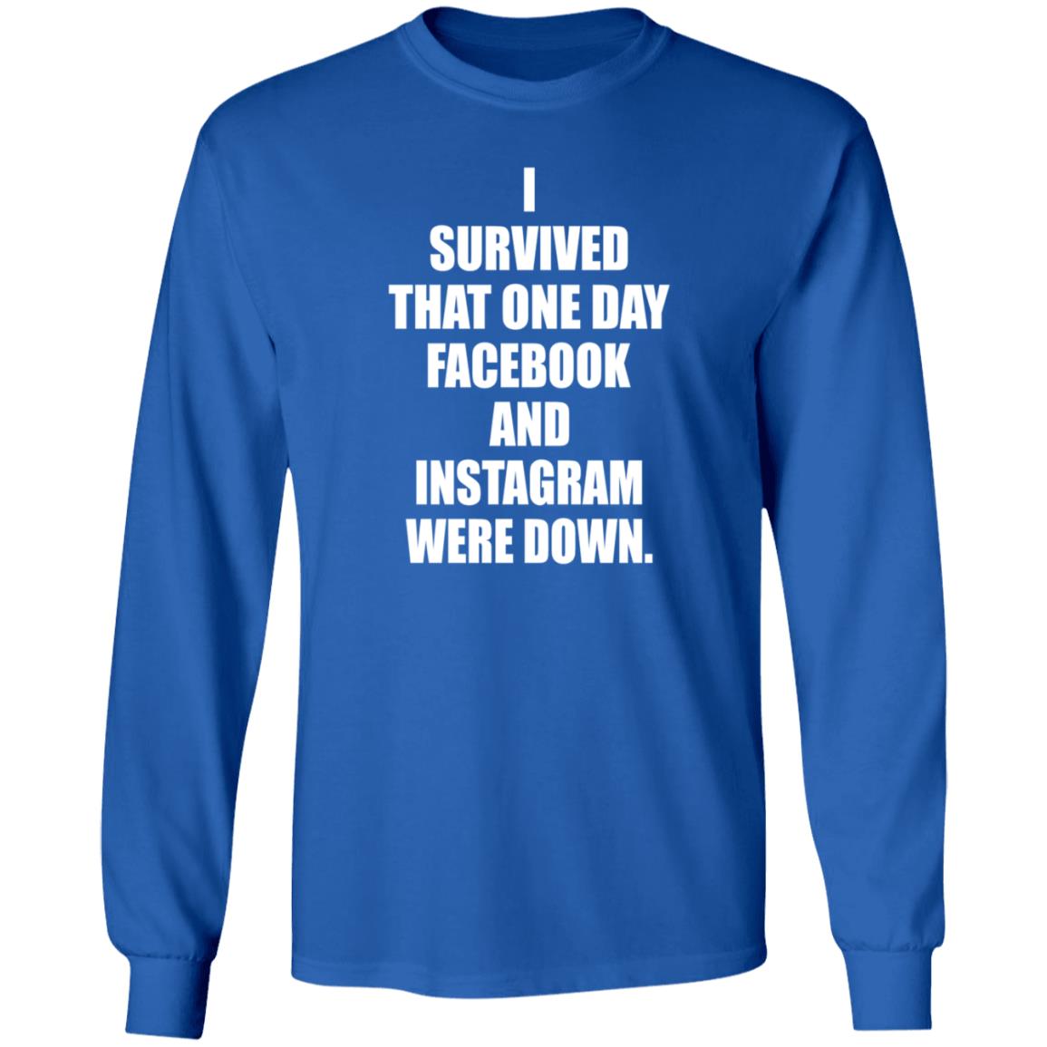 I Survived That One Day Facebook And Instagram Were Down Shirt Tim Young I Survived Shirt Hoodie Sweatshirt - Teechipus