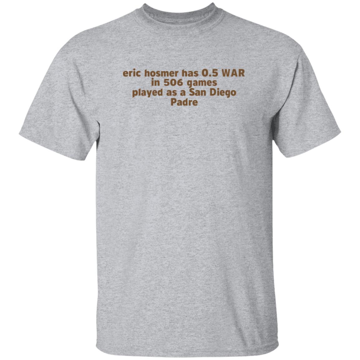 Eric Hosmer Has 0.5 War In 506 Games Played As A San Diego Padre Shirt Hoodie Sweatshirt - Teechipus