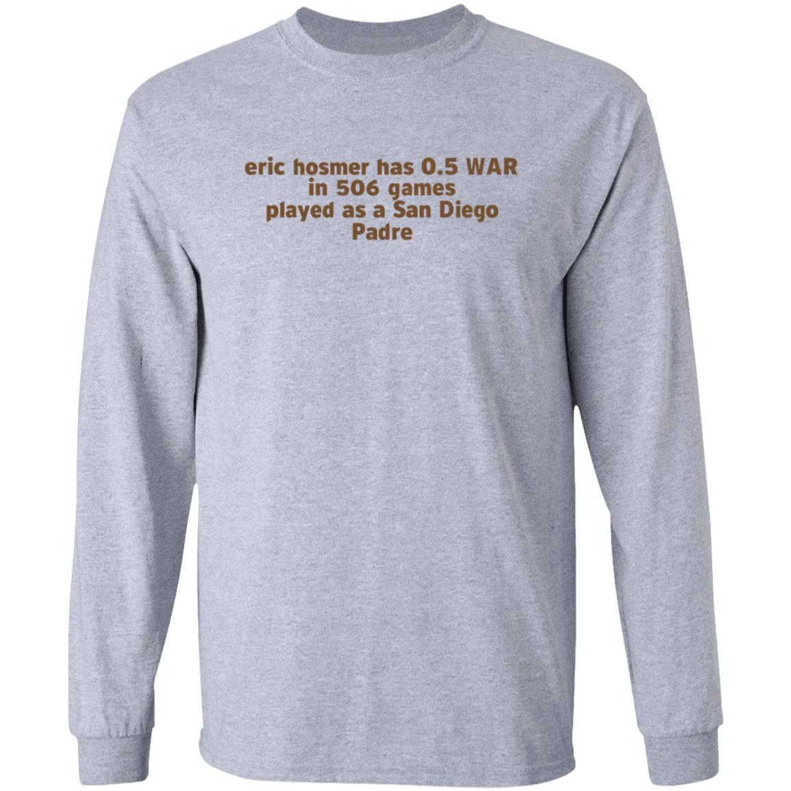 Eric Hosmer Has 0.5 War In 506 Games Played As A San Diego Padre Shirt Hoodie Sweatshirt - Teechipus