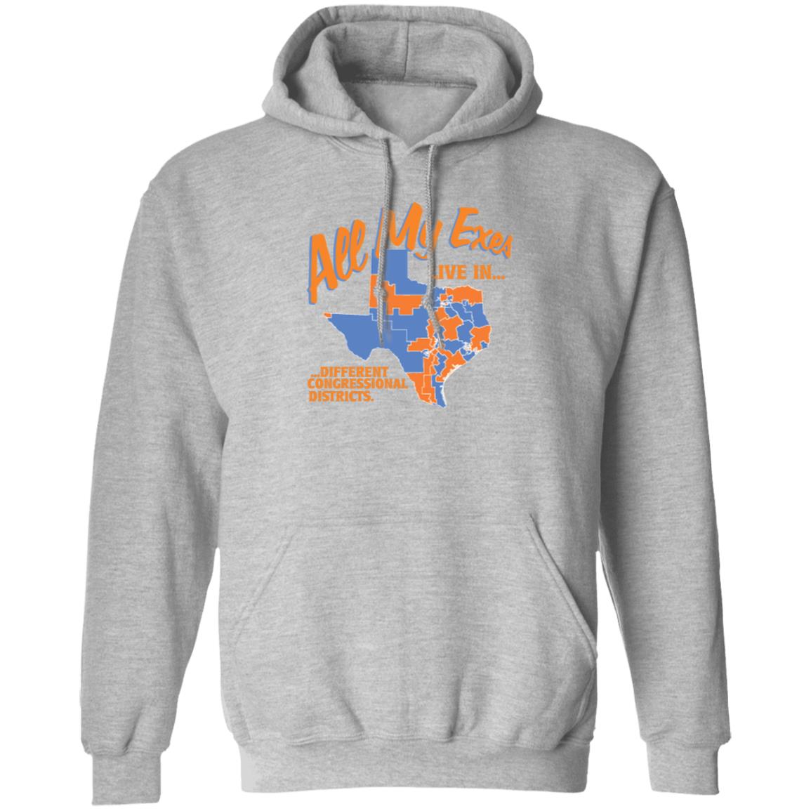 All My Texas Live In Different Congressional Districts Shirt Move Texas Merch All My Exes Shirt - Teechipus