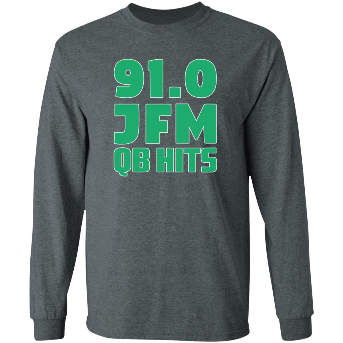 91.0 Jfm Qb Hits Long Sleeve T Shirt John Franklin-Myers 91.0 Jfm Qb Hits Shirt Hoodie Sweatshirt - Teechipus