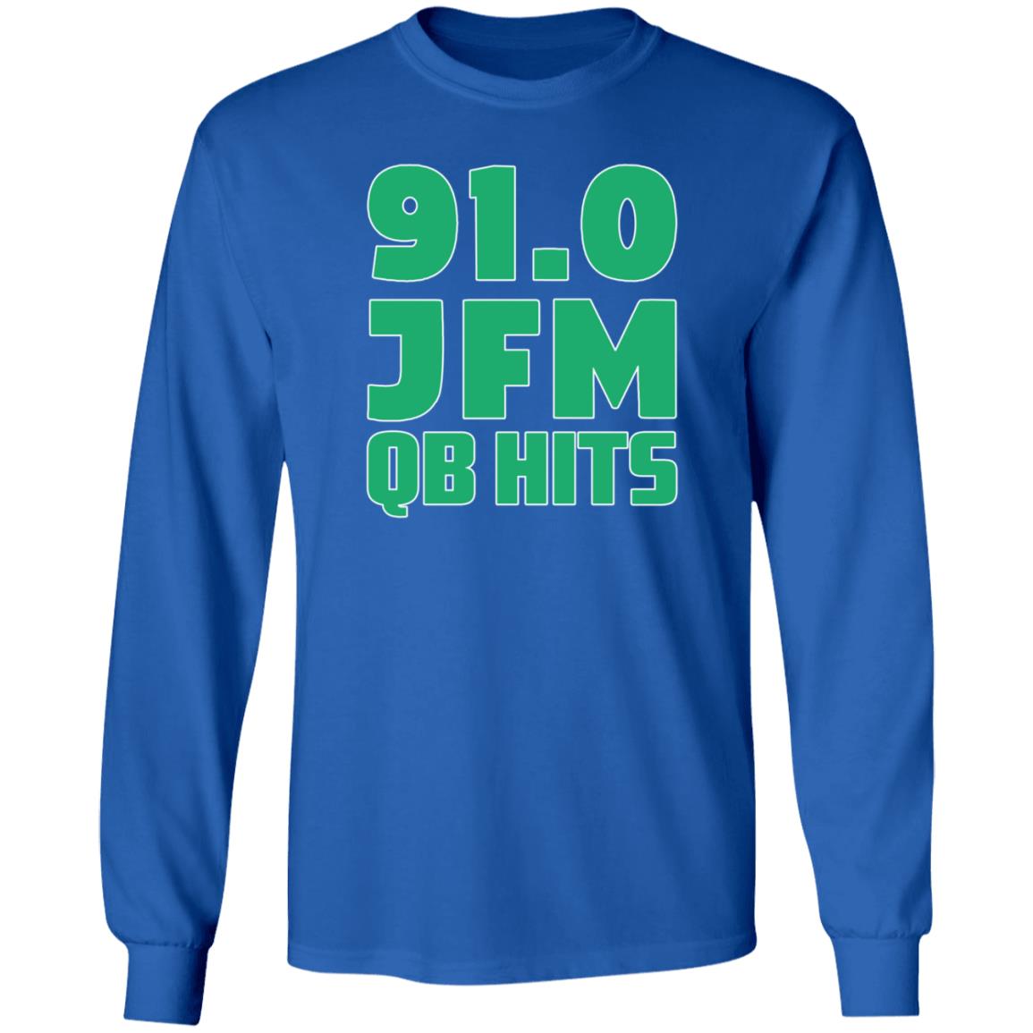 91.0 Jfm Qb Hits Long Sleeve T Shirt John Franklin-Myers 91.0 Jfm Qb Hits Shirt Hoodie Sweatshirt - Teechipus