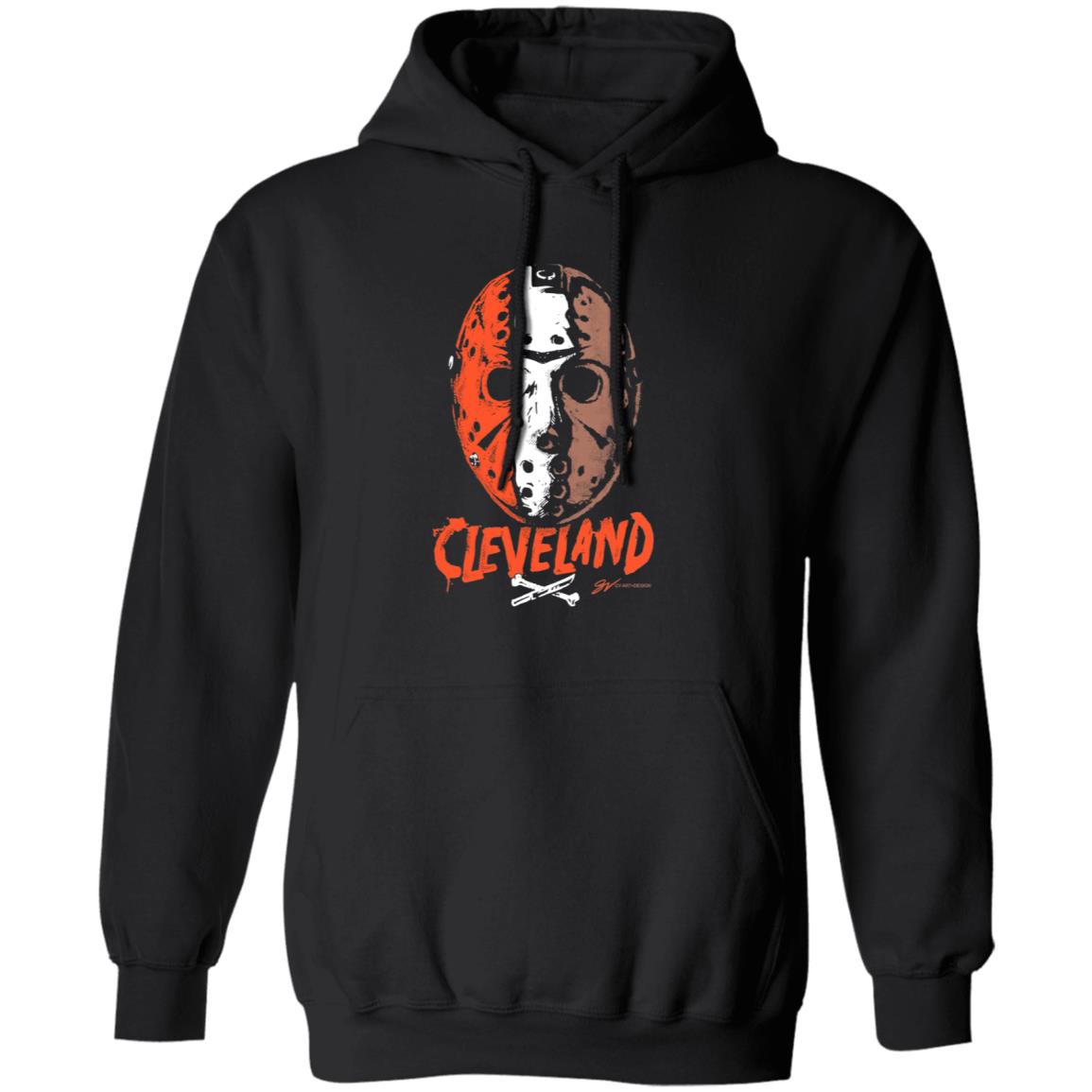 Cleveland Football Halloween Mask T Shirt Gvartwork Store Cleveland Football Halloween Mask Shirt Hoodie Sweatshirt - Teechipus