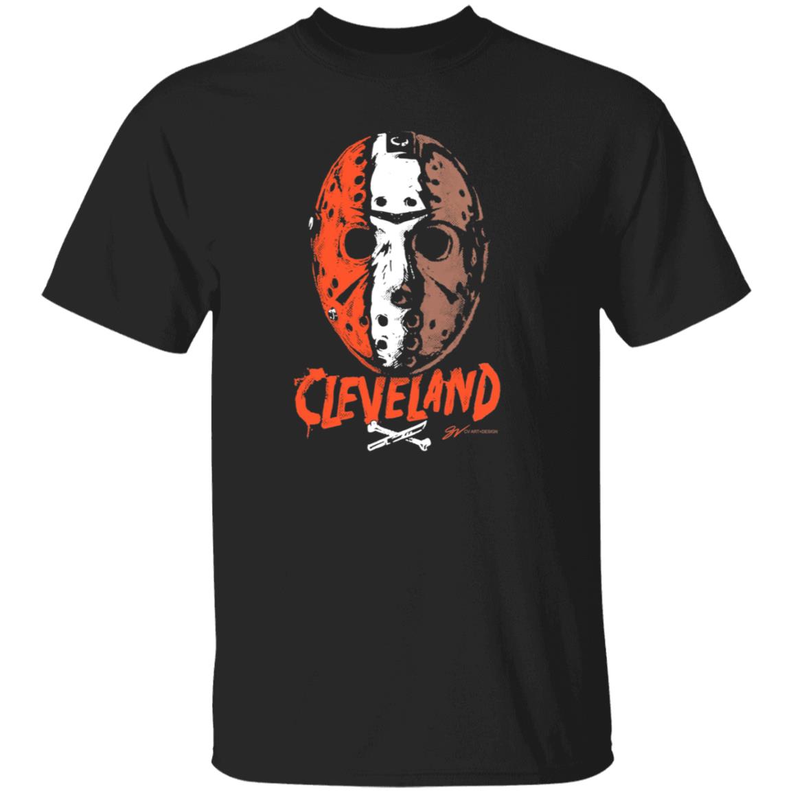 Cleveland Football Halloween Mask T Shirt Gvartwork Store Cleveland Football Halloween Mask Shirt Hoodie Sweatshirt - Teechipus