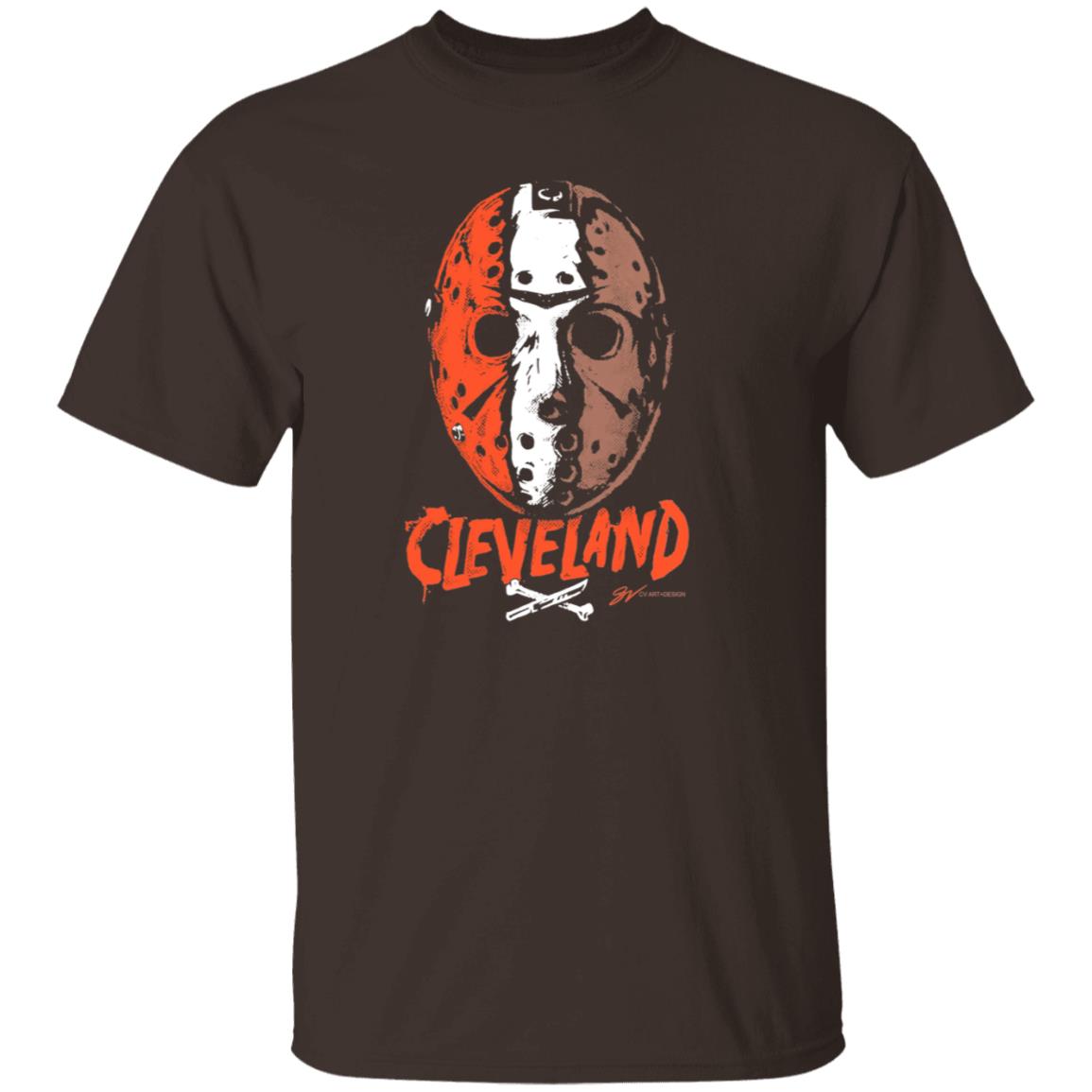 Cleveland Football Halloween Mask T Shirt Gvartwork Store Cleveland Football Halloween Mask Shirt Hoodie Sweatshirt - Teechipus