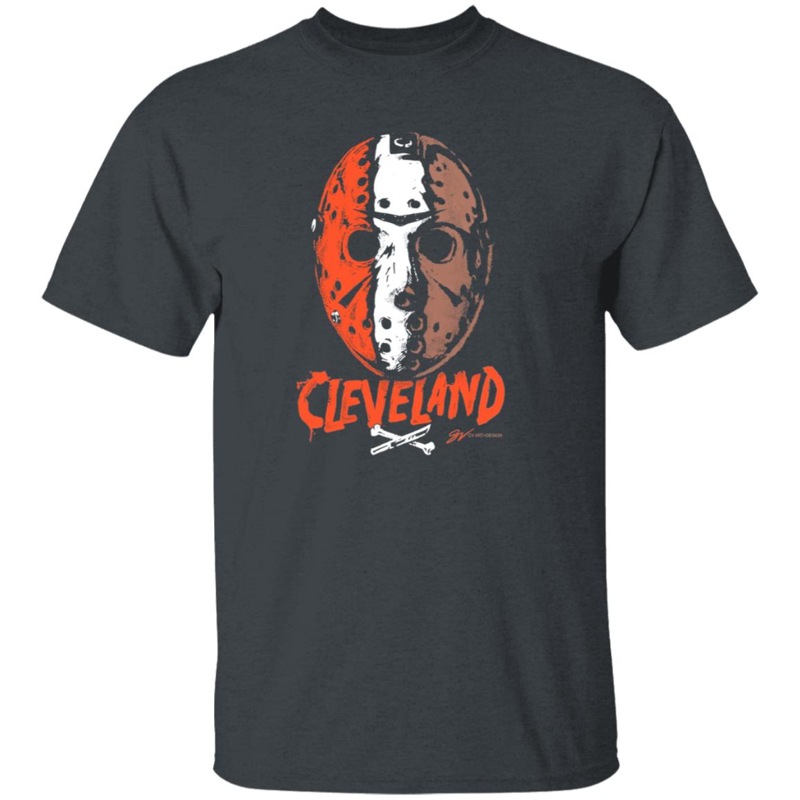 Cleveland Football Halloween Mask T Shirt Gvartwork Store Cleveland Football Halloween Mask Shirt Hoodie Sweatshirt - Teechipus