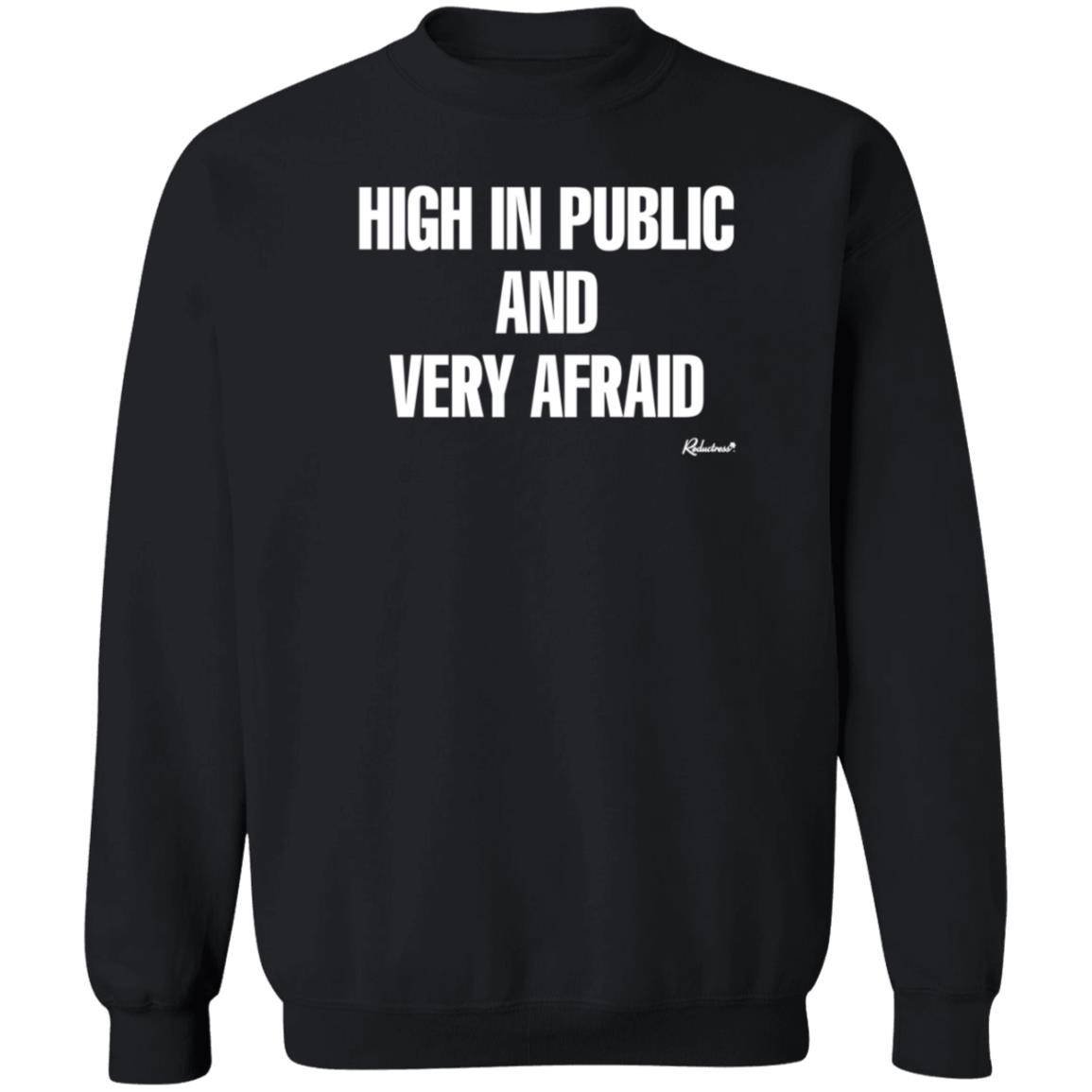 Reductress Shop High In Public And Very Afraid Hoodie Shirt Sweatshirt - Teechipus