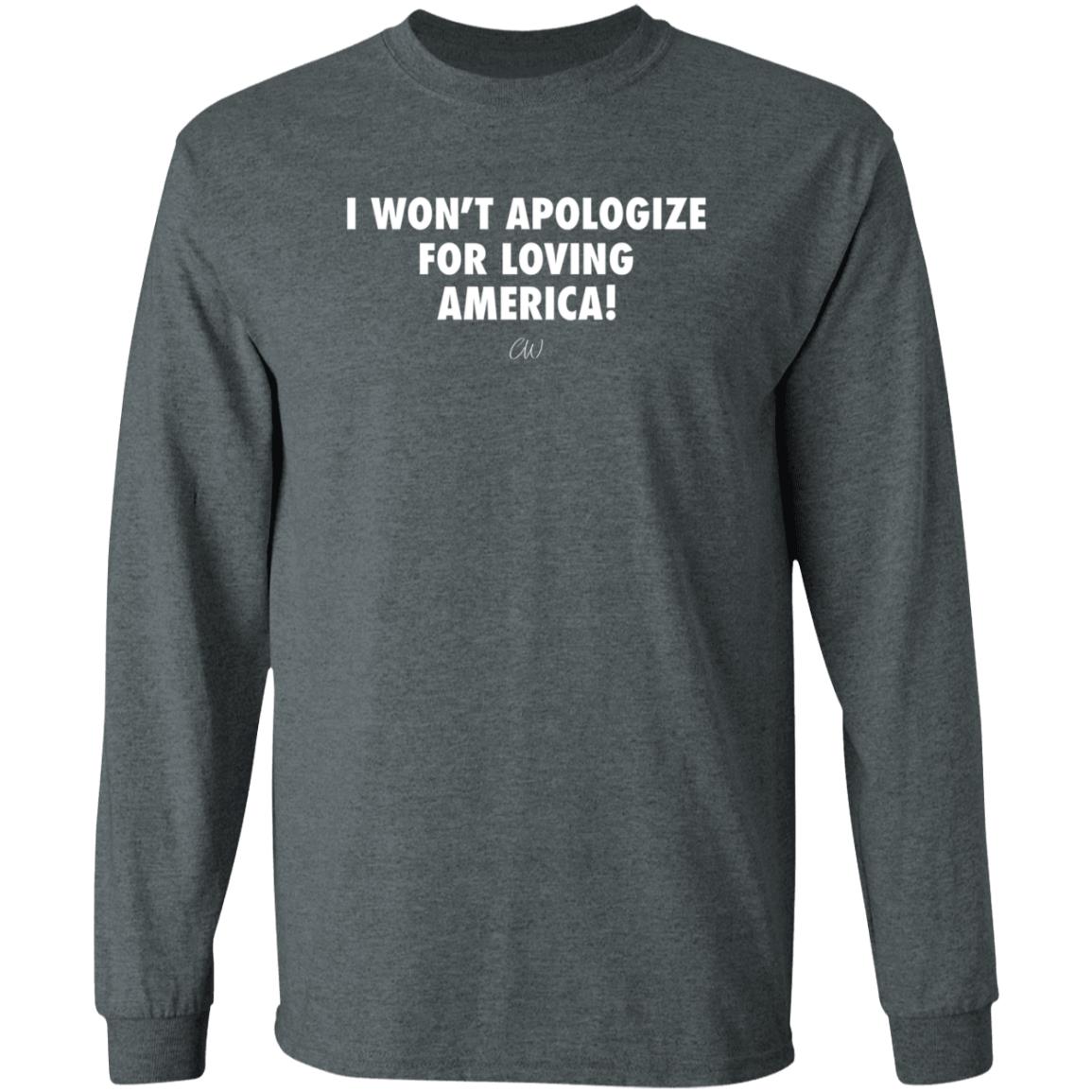 I Won't Apologize For Loving America Shirt Brittany Aldean Officialchristianwalker Merch - Teechipus