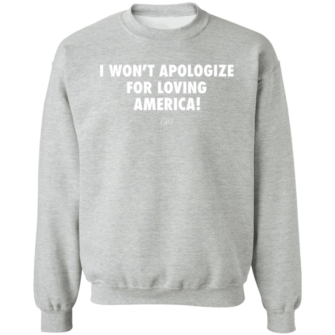 I Won't Apologize For Loving America Shirt Brittany Aldean Officialchristianwalker Merch - Teechipus