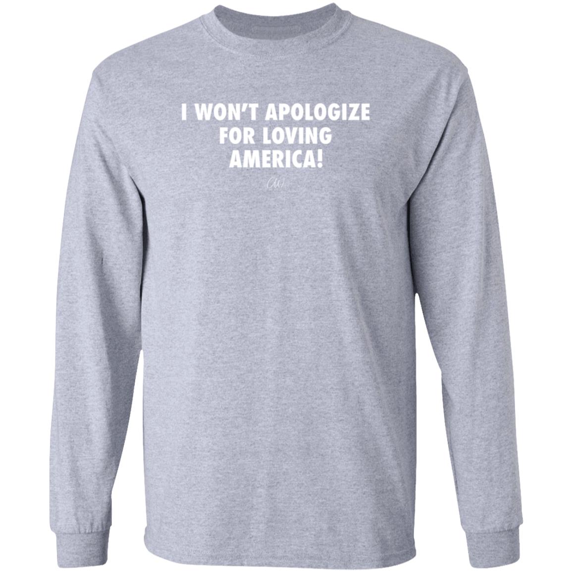 I Won't Apologize For Loving America Shirt Brittany Aldean Officialchristianwalker Merch - Teechipus