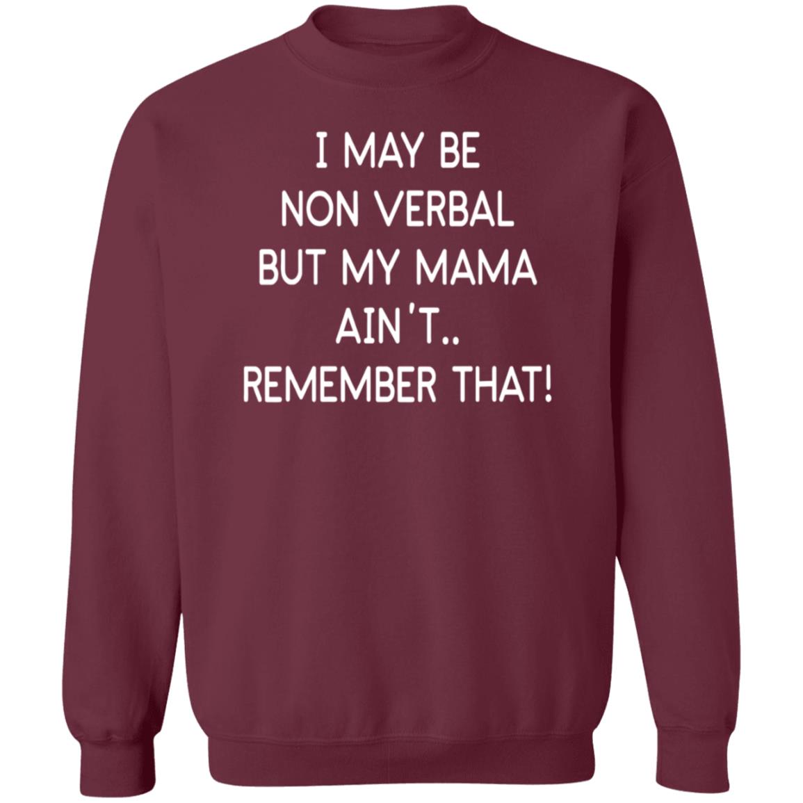 I May Be Non Verbal But My Mama Ain't Remember That Shirt Hoodie Sweatshirt - Teechipus