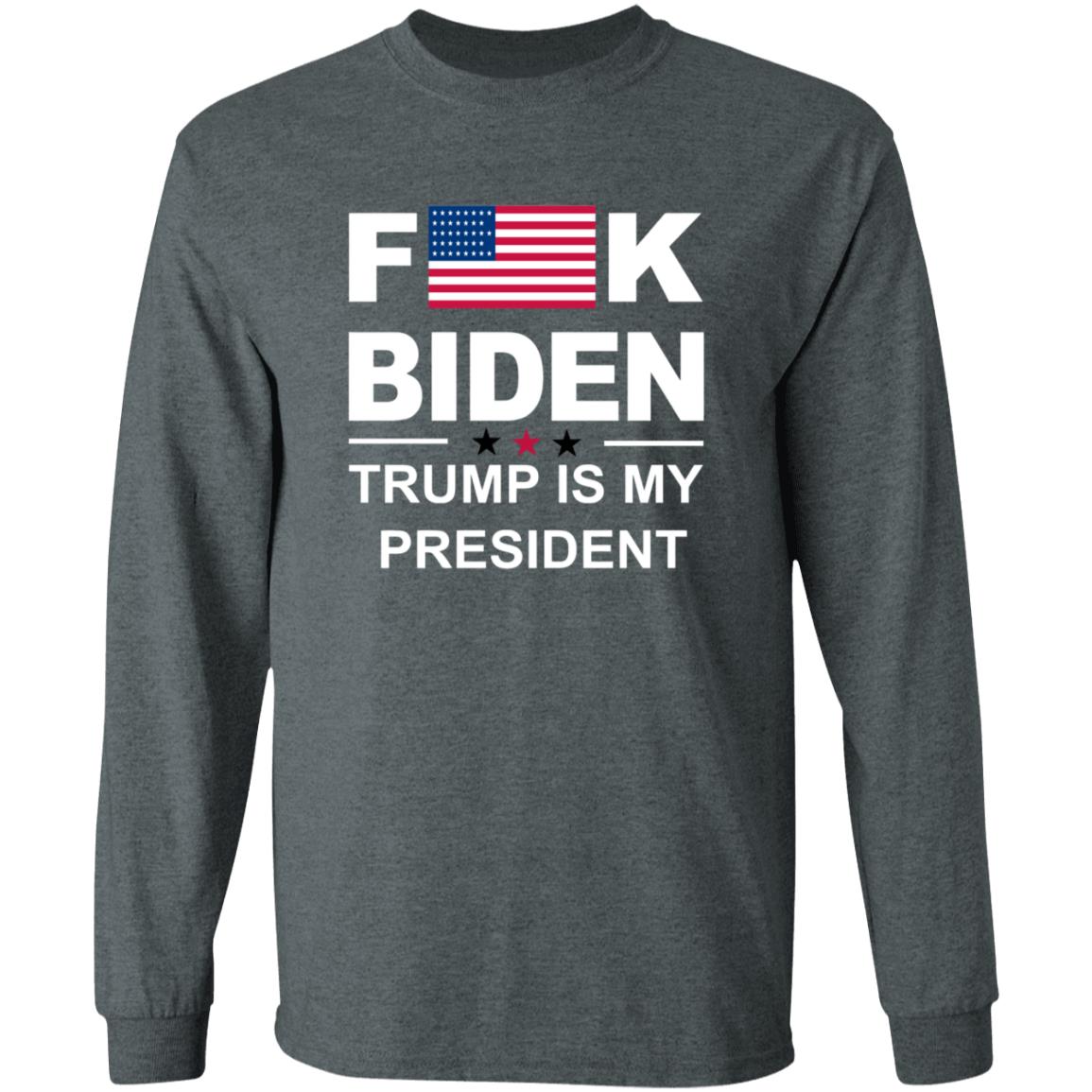 Fuck Biden Trump Is My President Hoodie Let Go Brandon Fjb Amber Joy - Teechipus