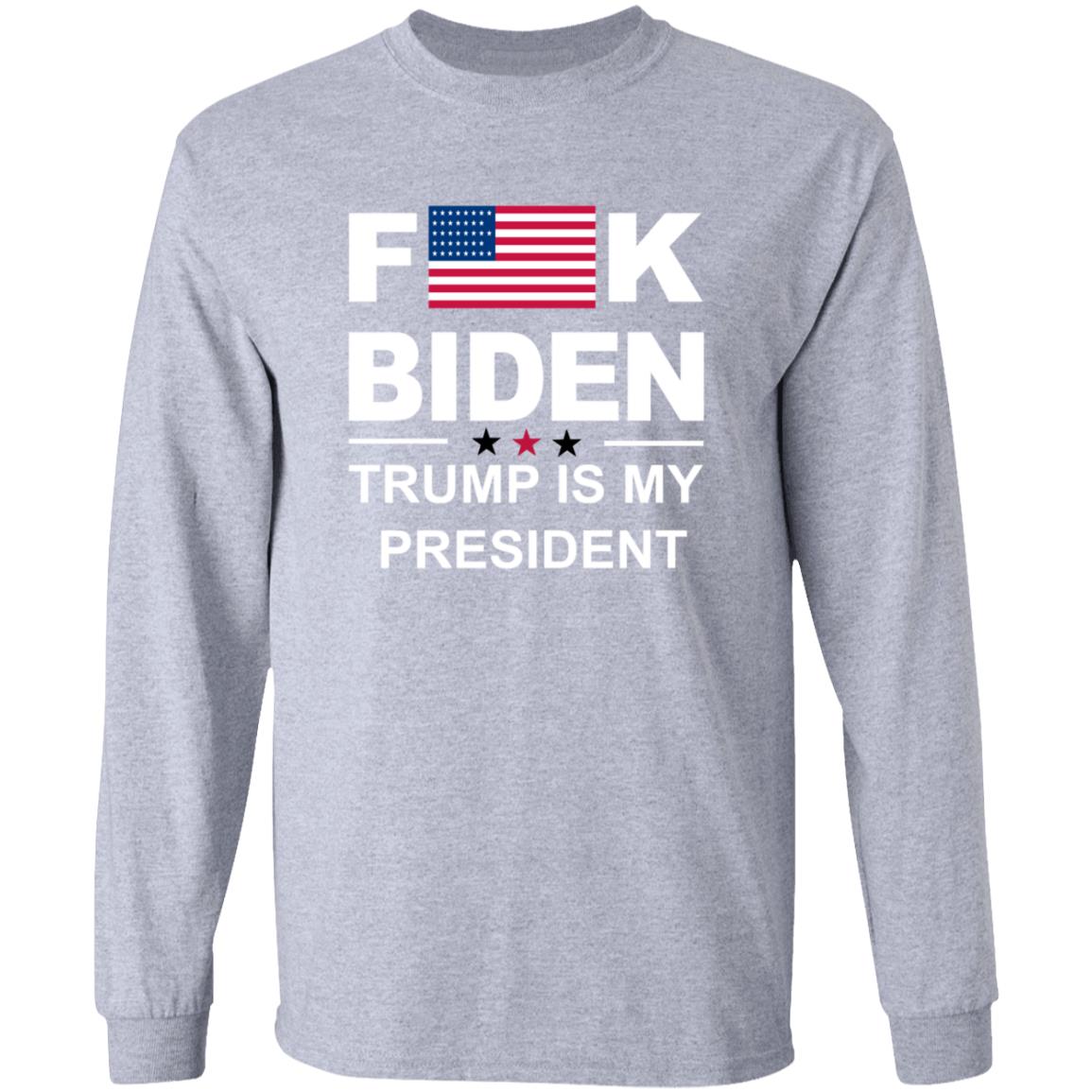 Fuck Biden Trump Is My President Hoodie Let Go Brandon Fjb Amber Joy - Teechipus