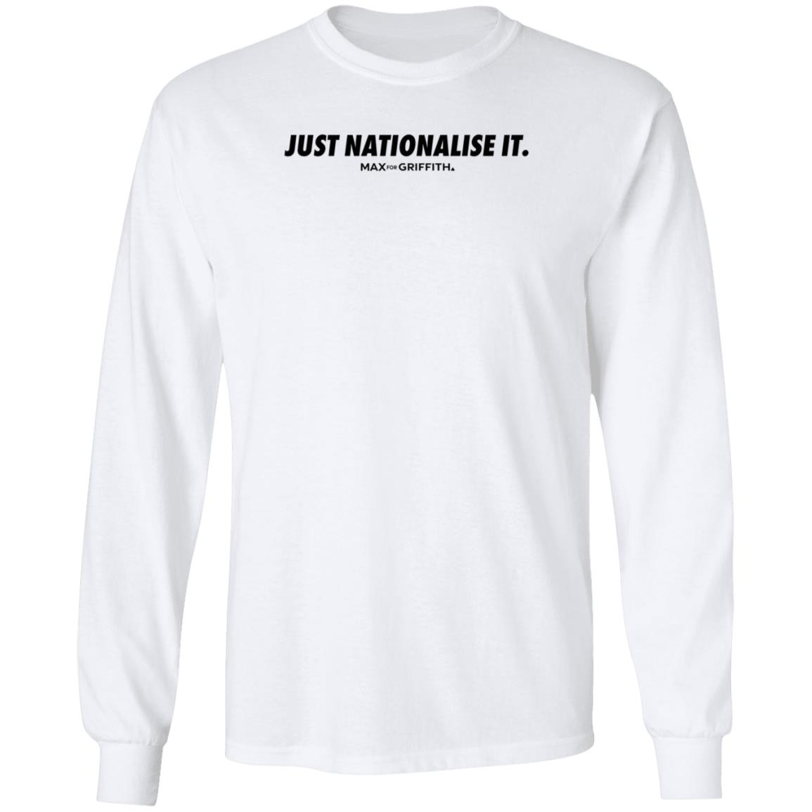 Just Nationalise It Max For Griffith Store Just Nationalise It Shirt Hoodie Seatshirt - Teechipus