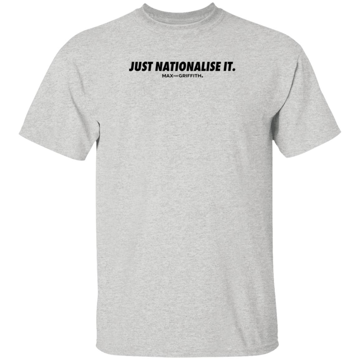 Just Nationalise It Max For Griffith Store Just Nationalise It Shirt Hoodie Seatshirt - Teechipus