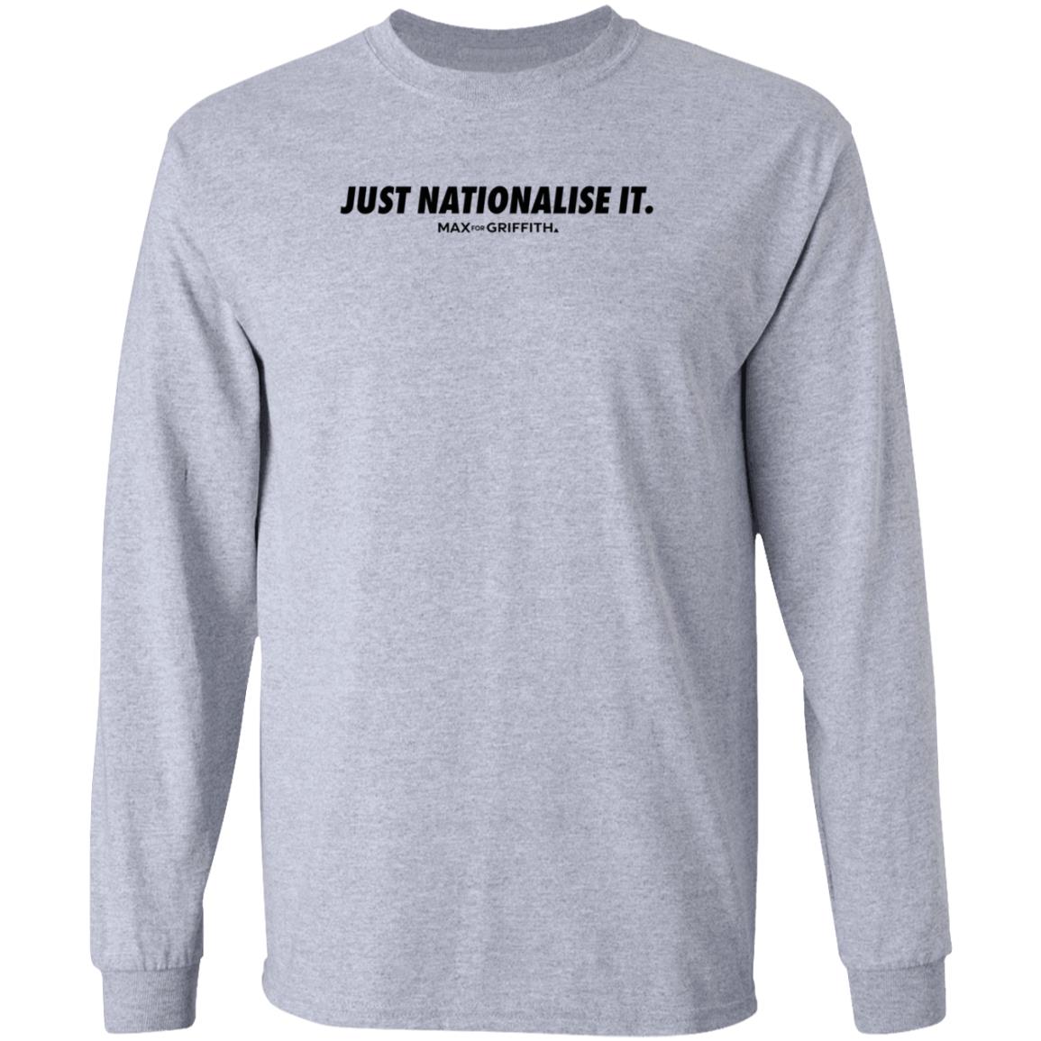 Just Nationalise It Max For Griffith Store Just Nationalise It Shirt Hoodie Seatshirt - Teechipus