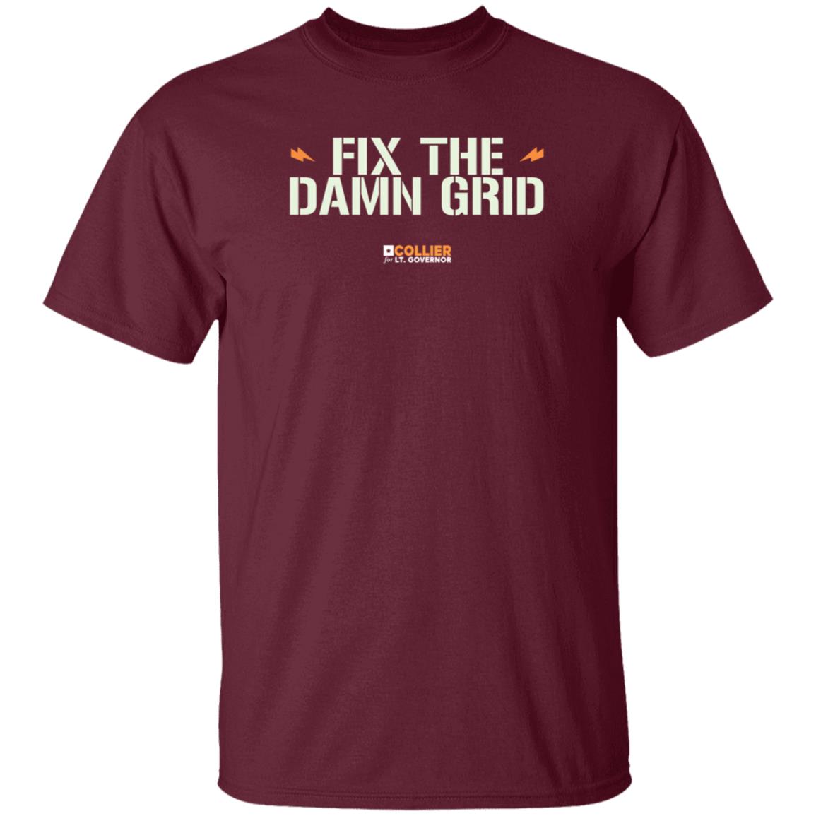 Fix The Damn Grid Shirt Collierfortexas Merch - Teechipus