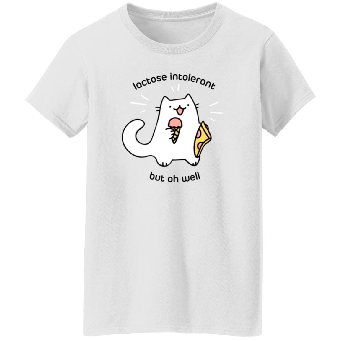 Lactose Intolerant Cat But Oh Well Shirt Ice Cream Pizza Cat Shirt - Teechipus