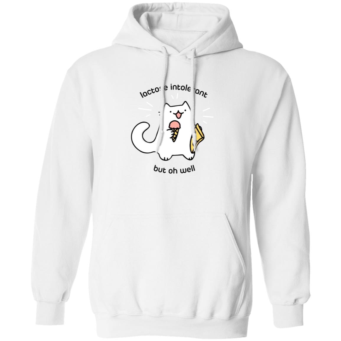 Lactose Intolerant Cat But Oh Well Shirt Ice Cream Pizza Cat Shirt - Teechipus