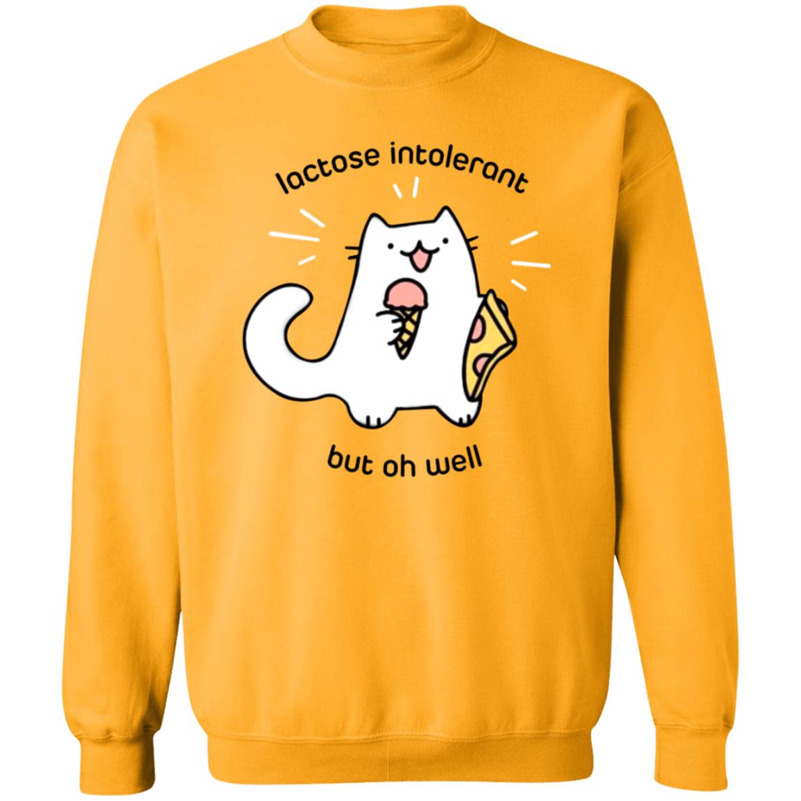 Lactose Intolerant Cat But Oh Well Shirt Ice Cream Pizza Cat Shirt - Teechipus