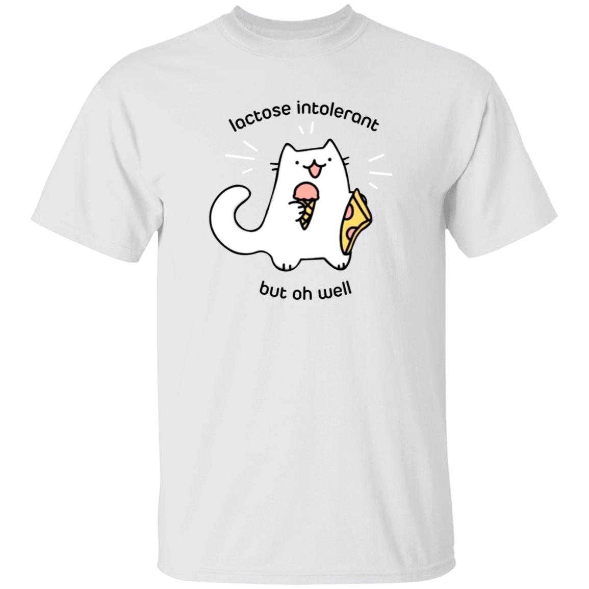 Lactose Intolerant Cat But Oh Well Shirt Ice Cream Pizza Cat Shirt - Teechipus