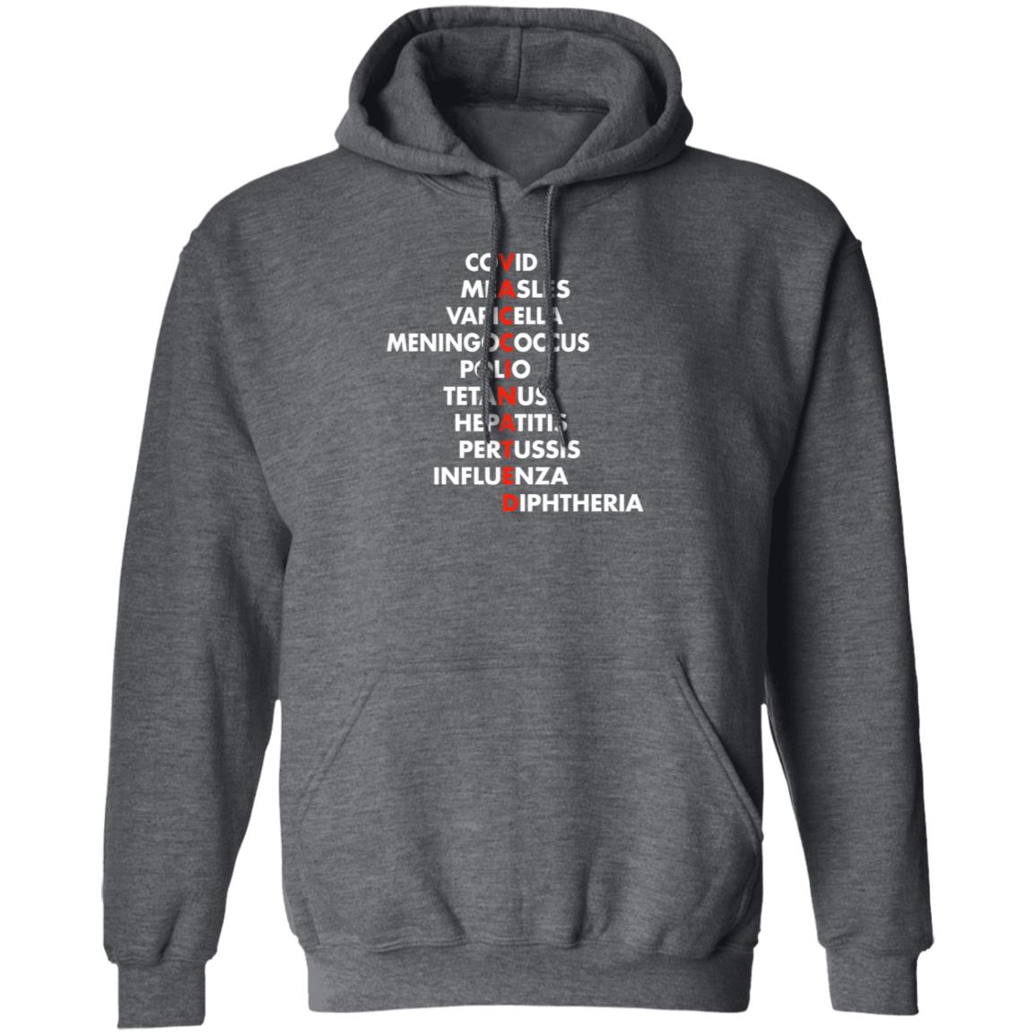 Covid Measles Varicella Meningococcus Polio Tetanus Hepatitis Shirt Vaccinated Covid Measles Varicella Meningococcus Polio Tetanus Shirt - Teechipus