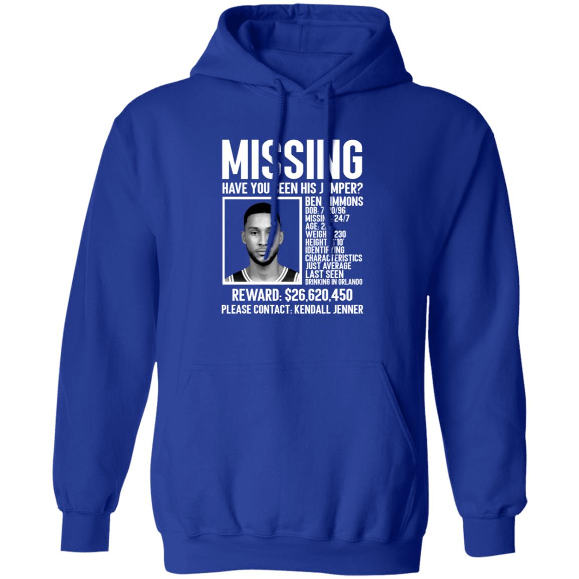 Ben Simmons Missing Shirt Missing Have You Seen His Jumper Shirt - Teechipus