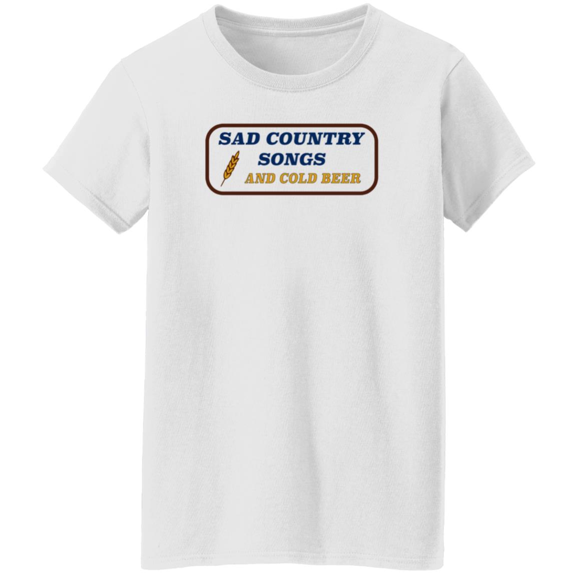Sad Country Songs And Cold Beer Shirt Cntry Shop - Teechipus