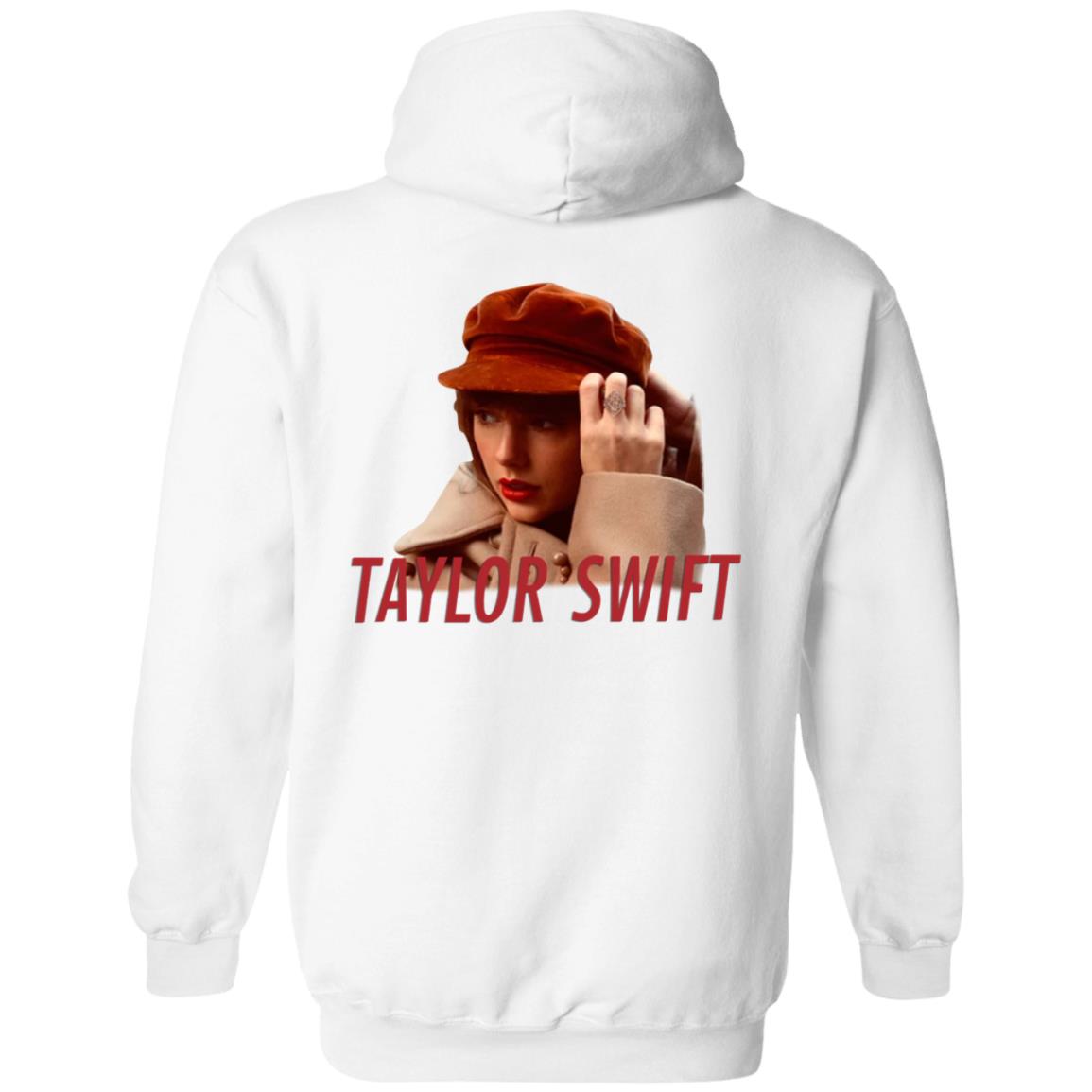 Taylor Swift Red Merch Album Cover Beige Hoodie Taylor Swift Store - Teechipus