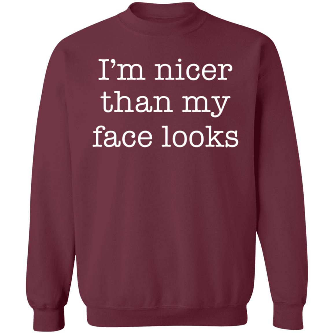 I'm Nicer Than My Face Looks Shirt - Teechipus