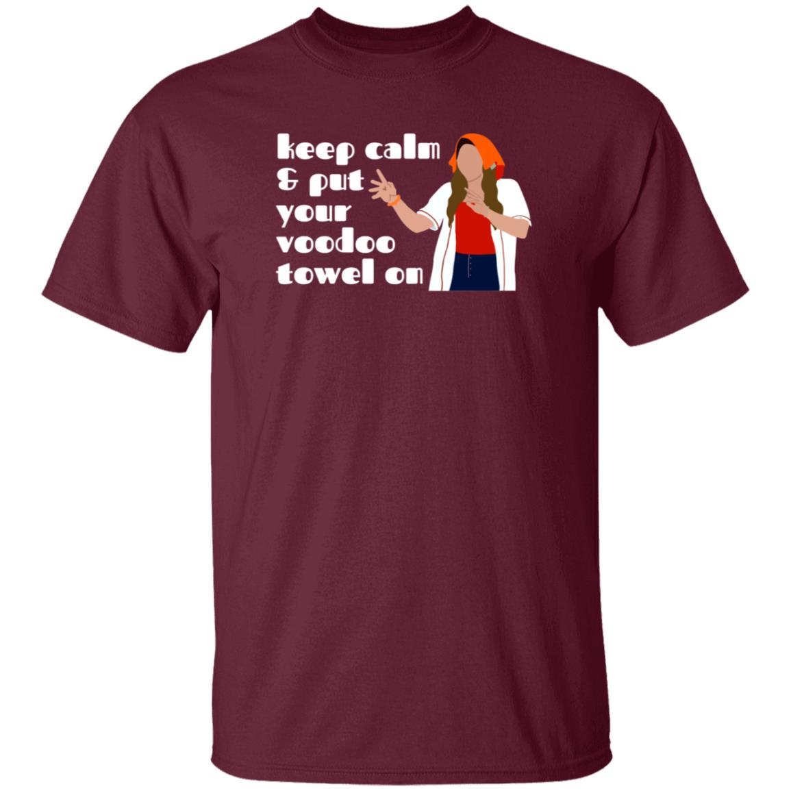 Keep Calm And Put Your Voodoo Towel On Shirt Voodoo Towel Shirt Hoodie Sweatshirt - Teechipus