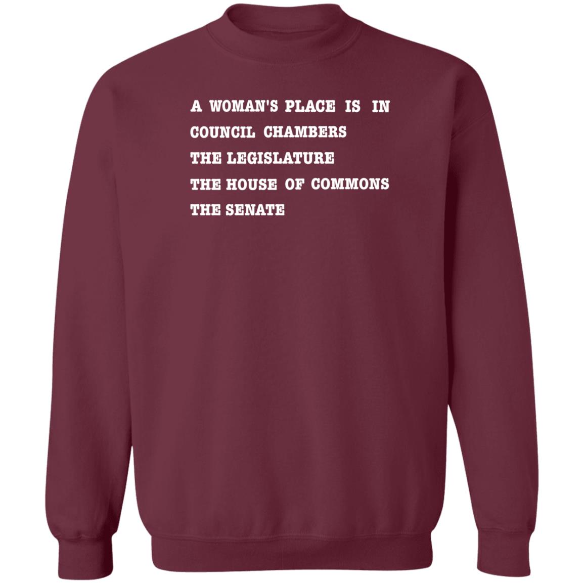 A Woman's Place Shirt Hoodie Sweatshirt Madame Premier Store - Teechipus