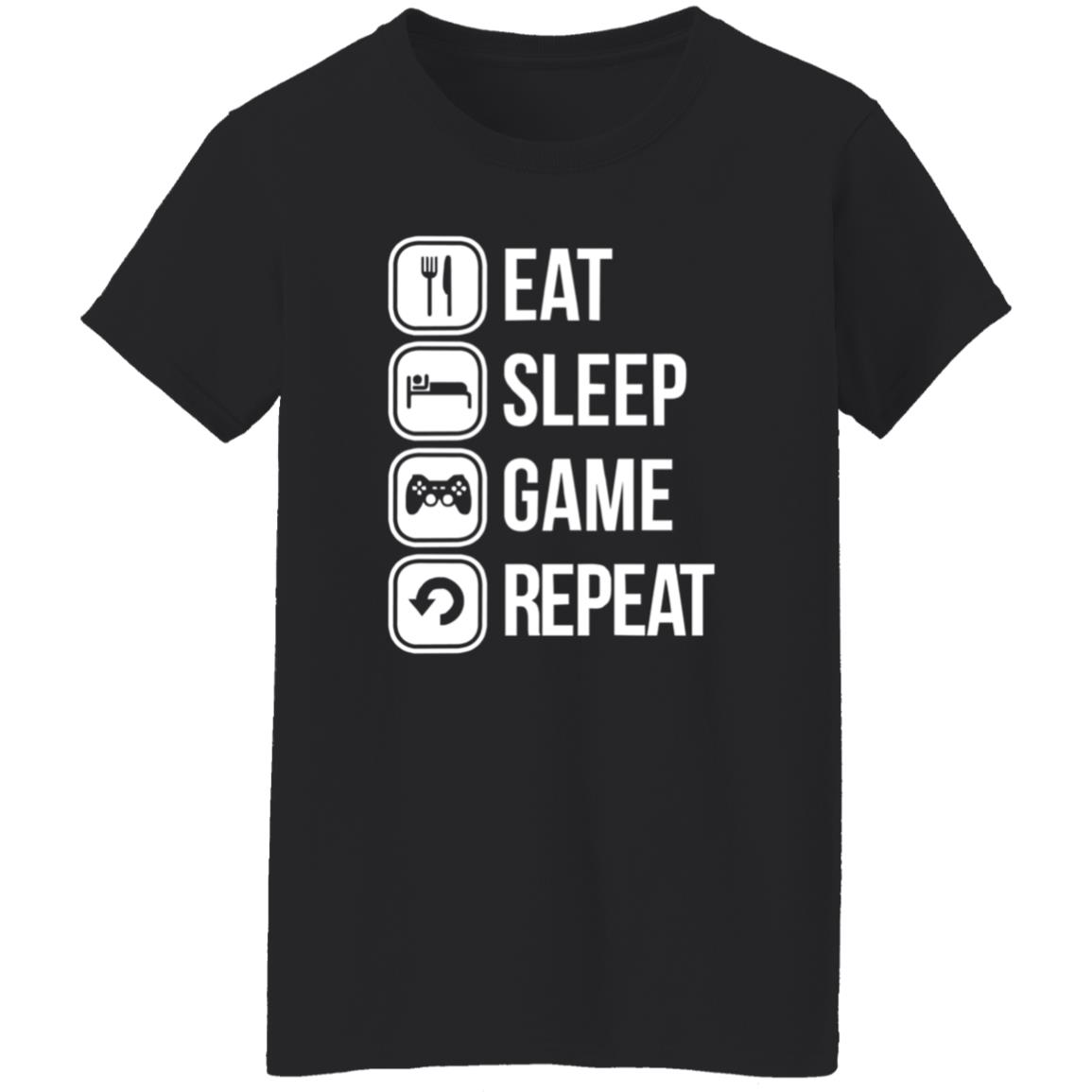 Eat Sleep Game Repeat Shirt Spooky Sweets - Teechipus