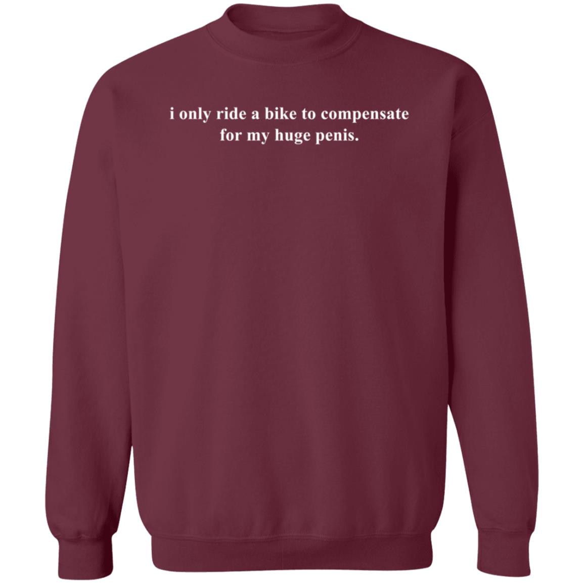 I Only Ride A Bike To Compensate For My Huge Penis Shirt Hoodie Sweatshirt - Teechipus
