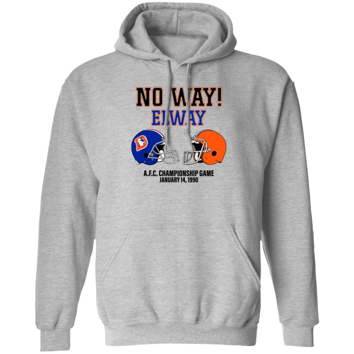 No Way Elway Browns Vs Broncos Afc Championship Game 1990 Shirt - Teechipus