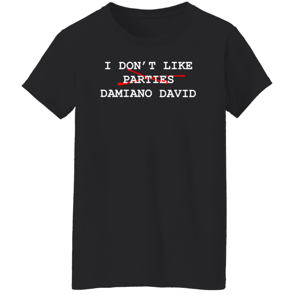 Maneskinofficial I Don't Like Parties Damiano David Shirt Hoodie Sweatshirt - Teechipus