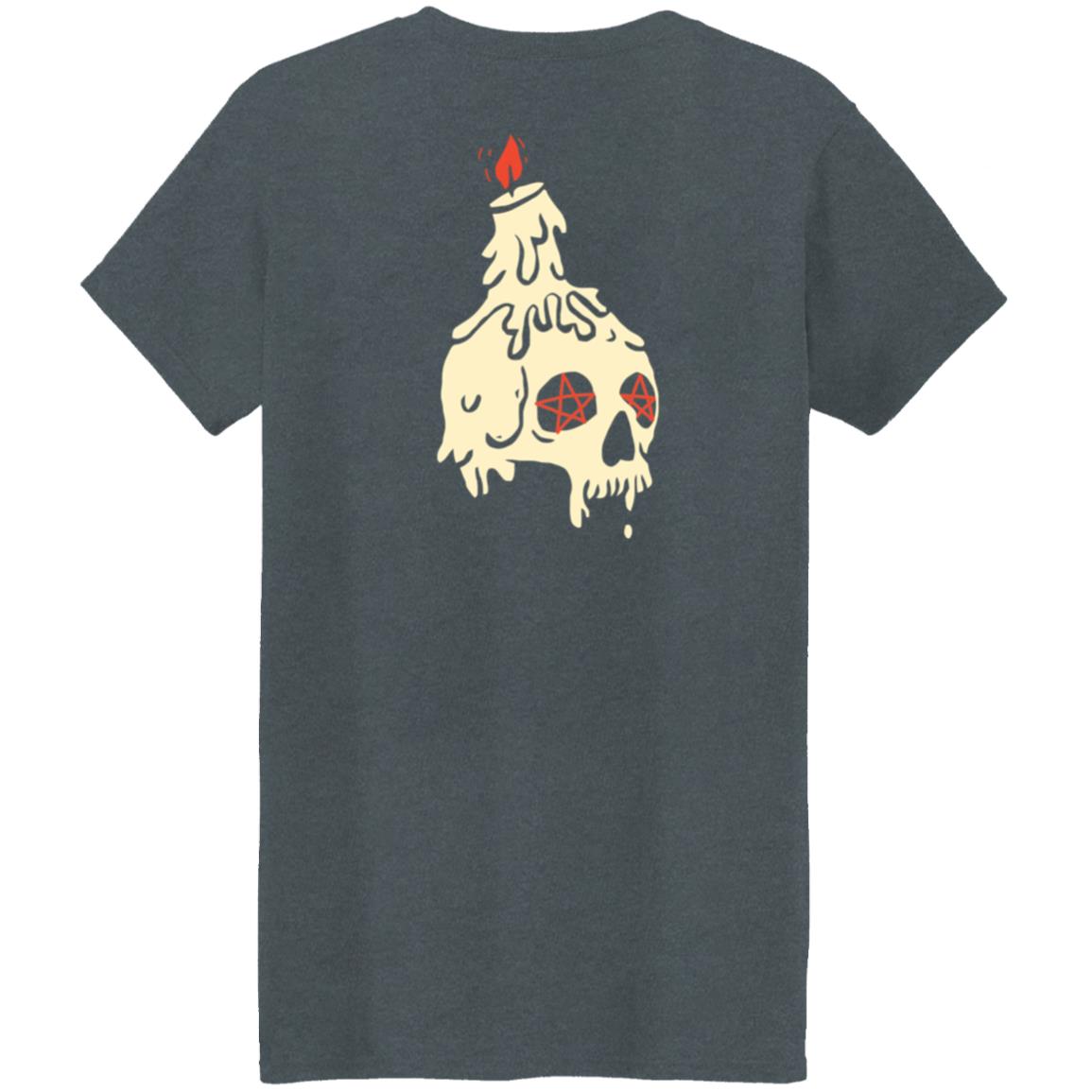 Lights Out Candle Skull Shirt Lights Out Podcast Merch Mile Higher - Teechipus
